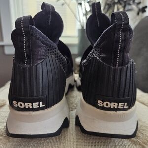 Sorel Black and White Athletic Slip-On Sneakers